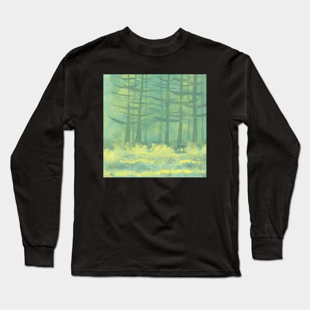 The Clearing in the Forest Long Sleeve T-Shirt by NicSquirrell